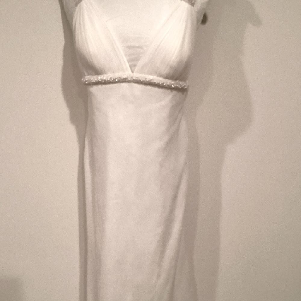 Simple Elegant Cream Wedding Slip dress MTO size 8